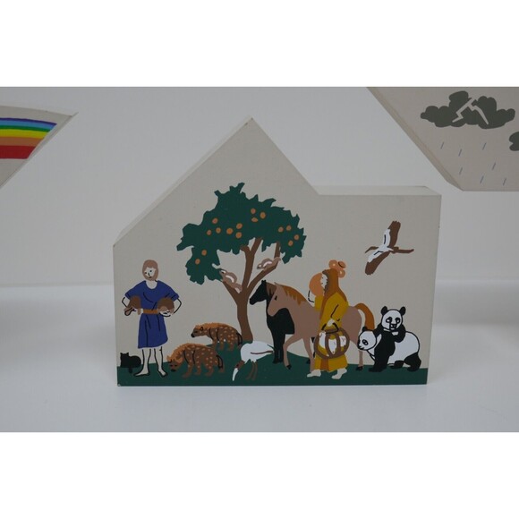 Cat's Meow 3 Piece Hand Painted Noahs Ark Rainbow - Picture 6 of 11